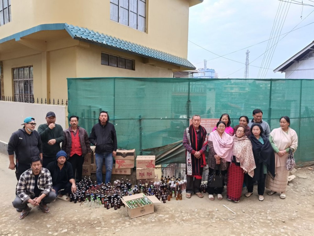 The seized liquor was disposed of by the Arkong Ward Council on February 25, in Mokokchung.